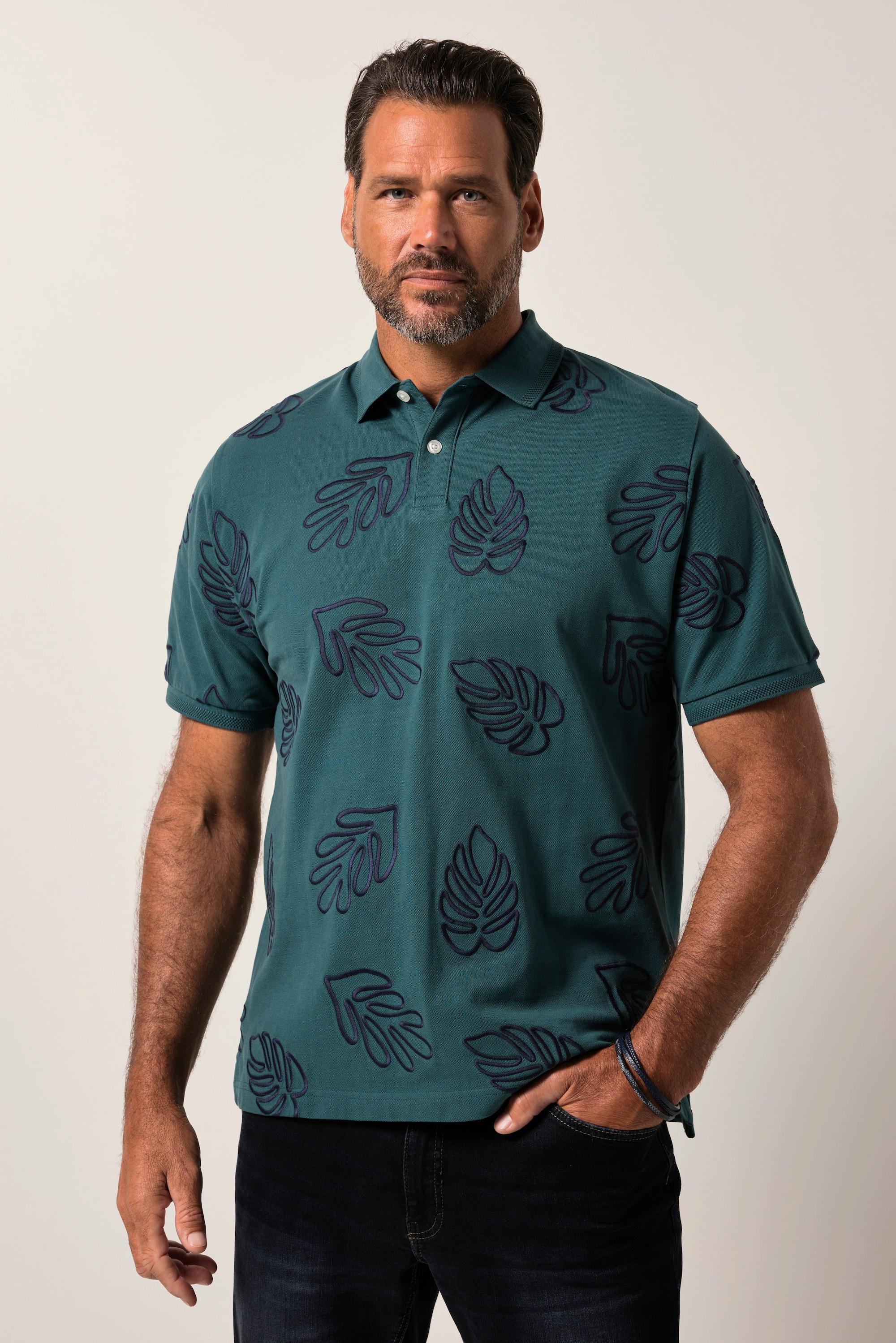 JP1880 Piqué Halbarm Poloshirt mit Stickerei  