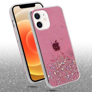 Cadorabo  Housse compatible avec Apple iPhone 12 MINI - Coque de protection en silicone TPU flexible avec paillettes scintillantes 