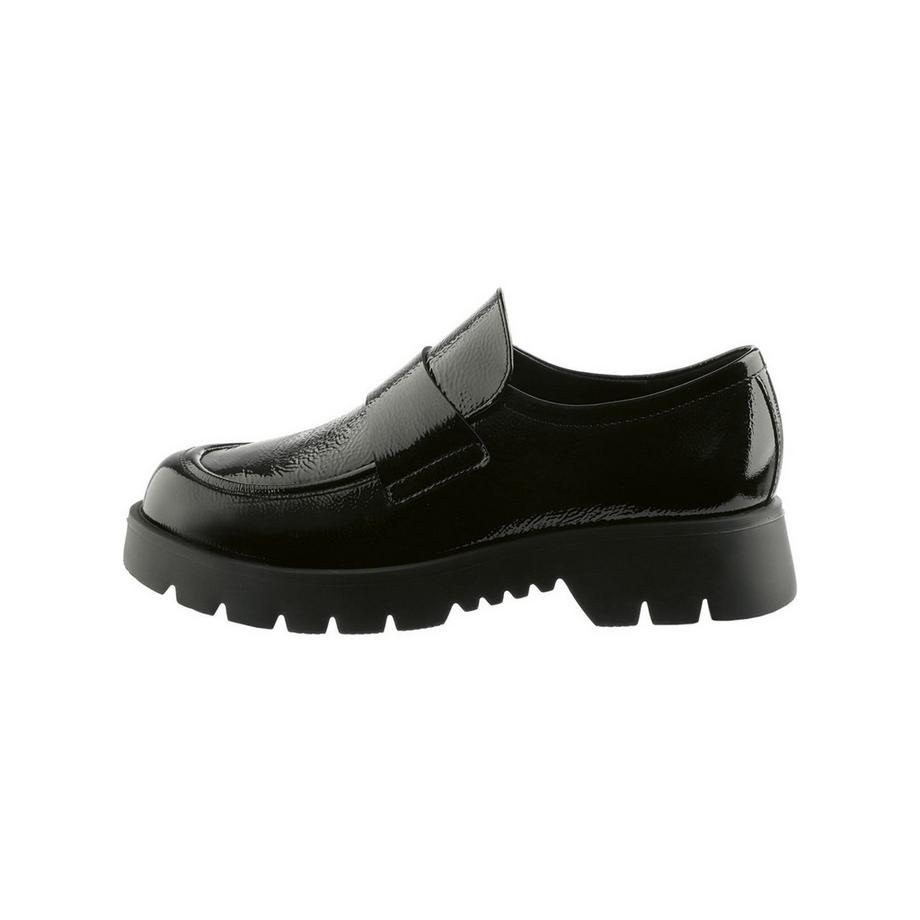 Högl Mocassin en cuir verni avec semelle épaisse  