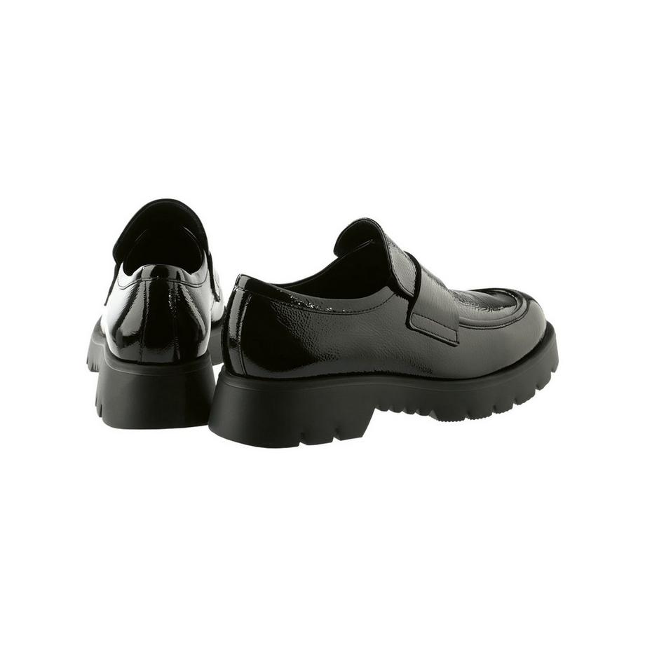 Högl Mocassin en cuir verni avec semelle épaisse  