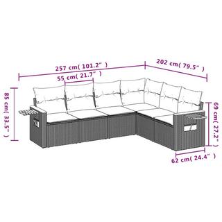 VidaXL Garten sofagarnitur poly-rattan  