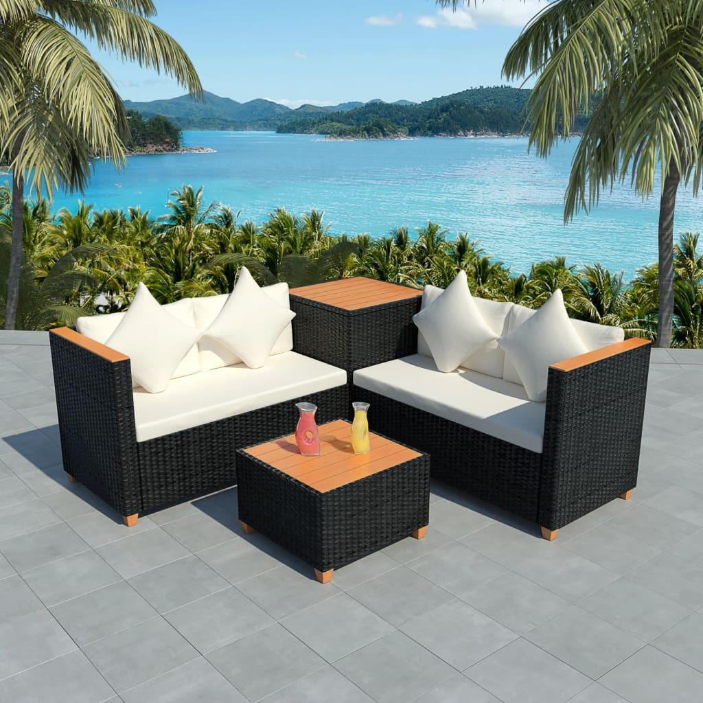 VidaXL Garten sofagarnitur poly-rattan  