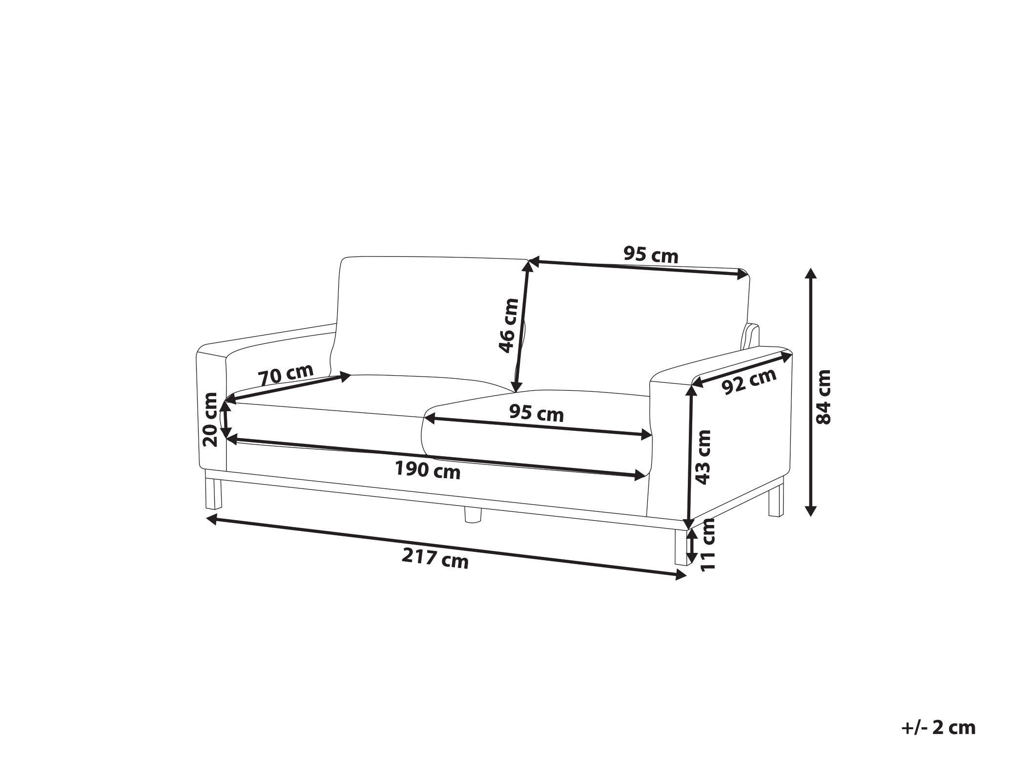 Beliani 3 Sitzer Sofa aus Cord Modern SIGGARD  