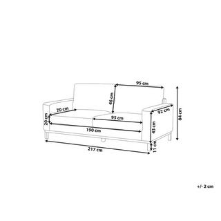 Beliani 3 Sitzer Sofa aus Cord Modern SIGGARD  