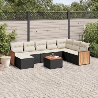 VidaXL set divano da giardino Polirattan  