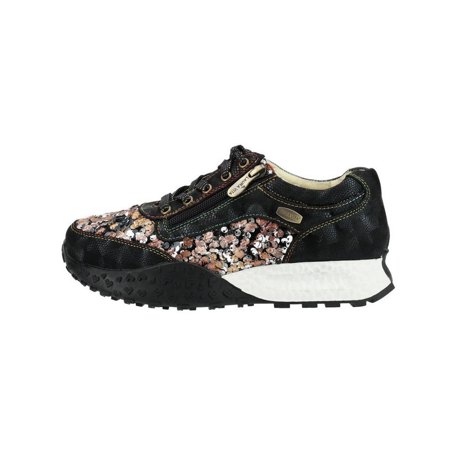 Laura Vita Sneaker mit Pailletten und Seitlichem Reissverschluss  