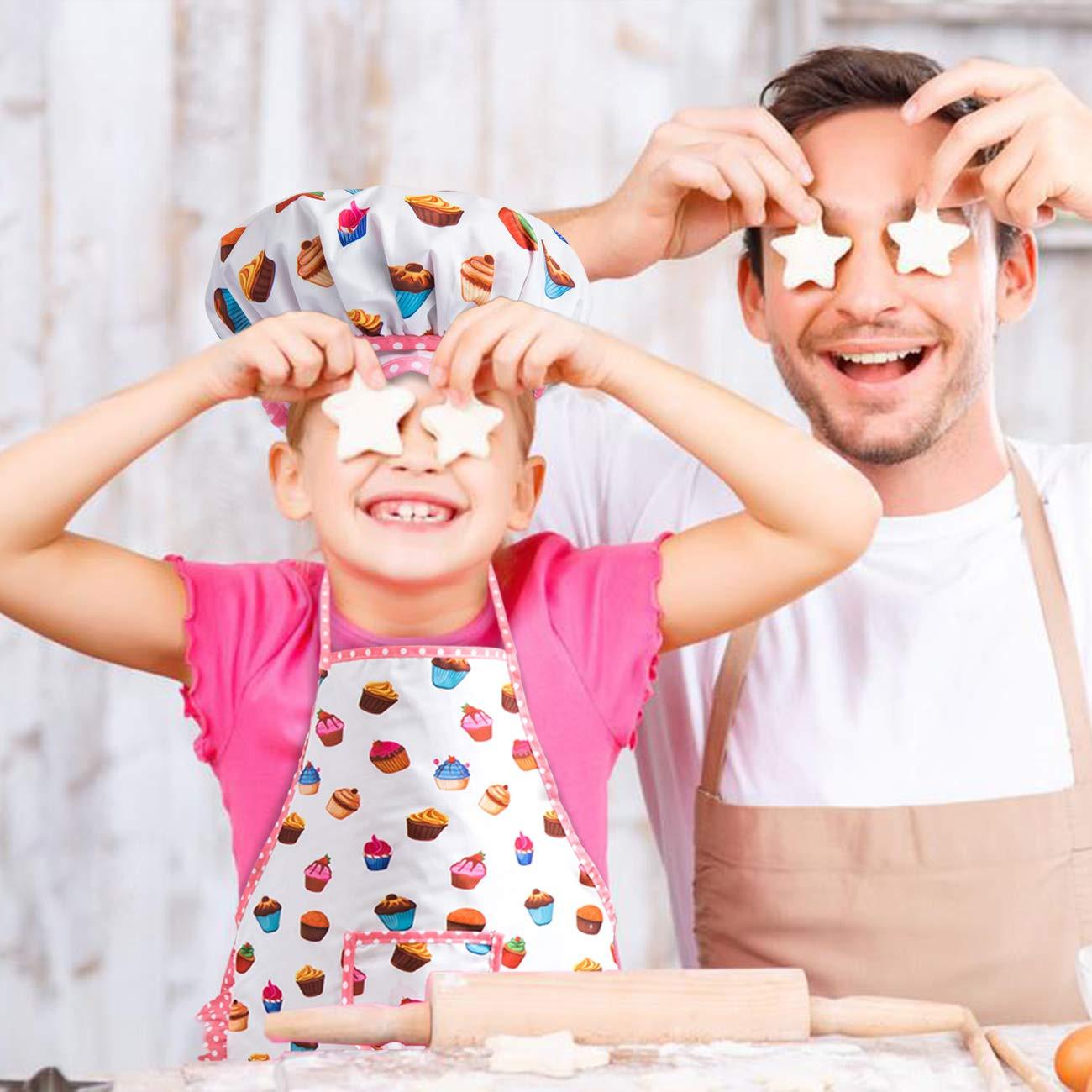 Activity-board  Kochset Kinderset niedliches Backset Küchenspielzeugset Zubehör Schürze mit Kochmütze 