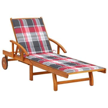 Chaise longue bois d'acacia