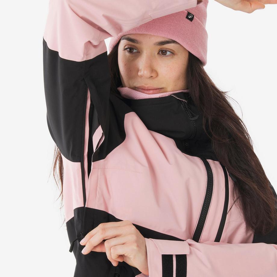 WEDZE  Wasserdichte Ski- und Snowboardjacke , 500 All Mountain rosa 