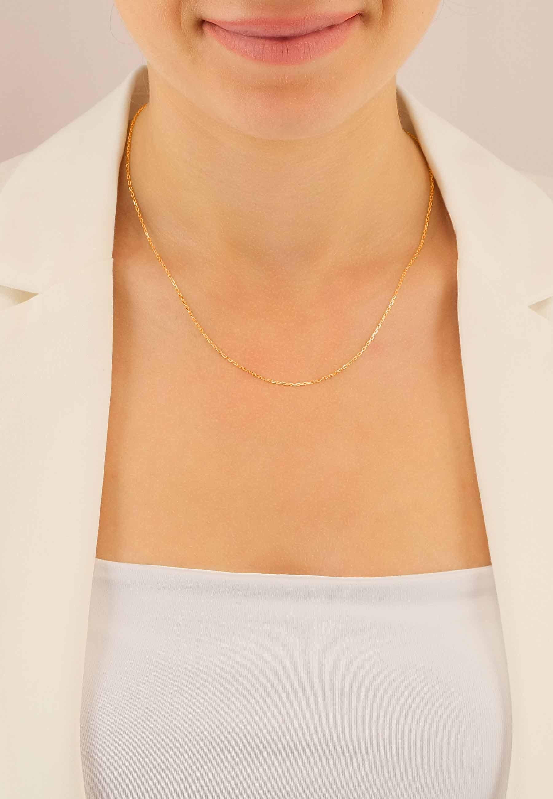 MUAU Schmuck  Collier Anker Rotgold 750, 1.2mm, 50cm 