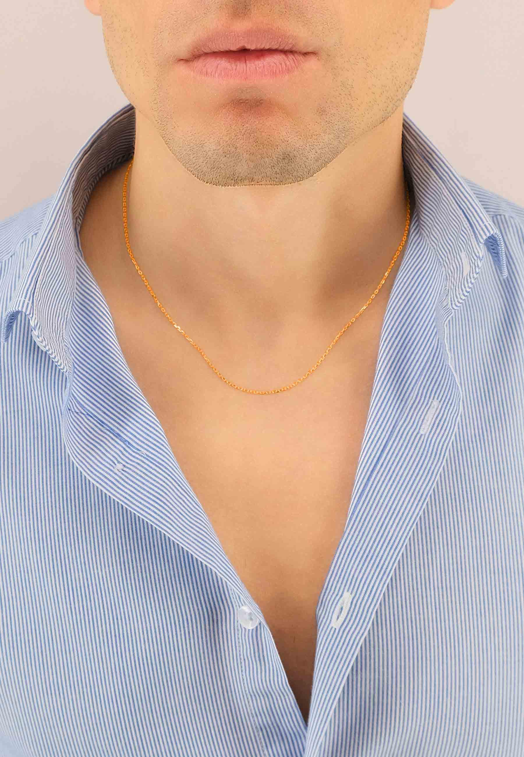 MUAU Schmuck  Collier Anker Rotgold 750, 1.2mm, 50cm 