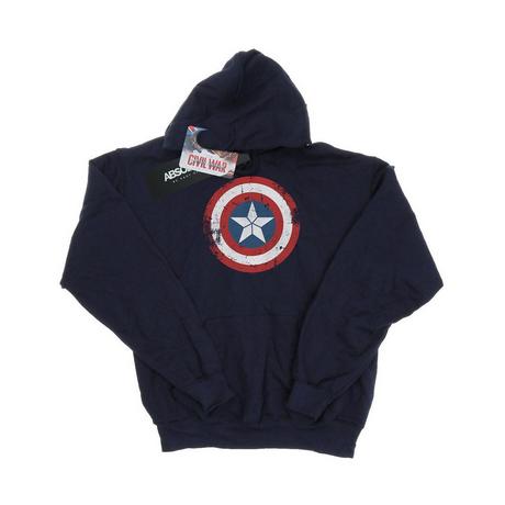 MARVEL  Captain America Civil War Distressed Shield Kapuzenpullover 