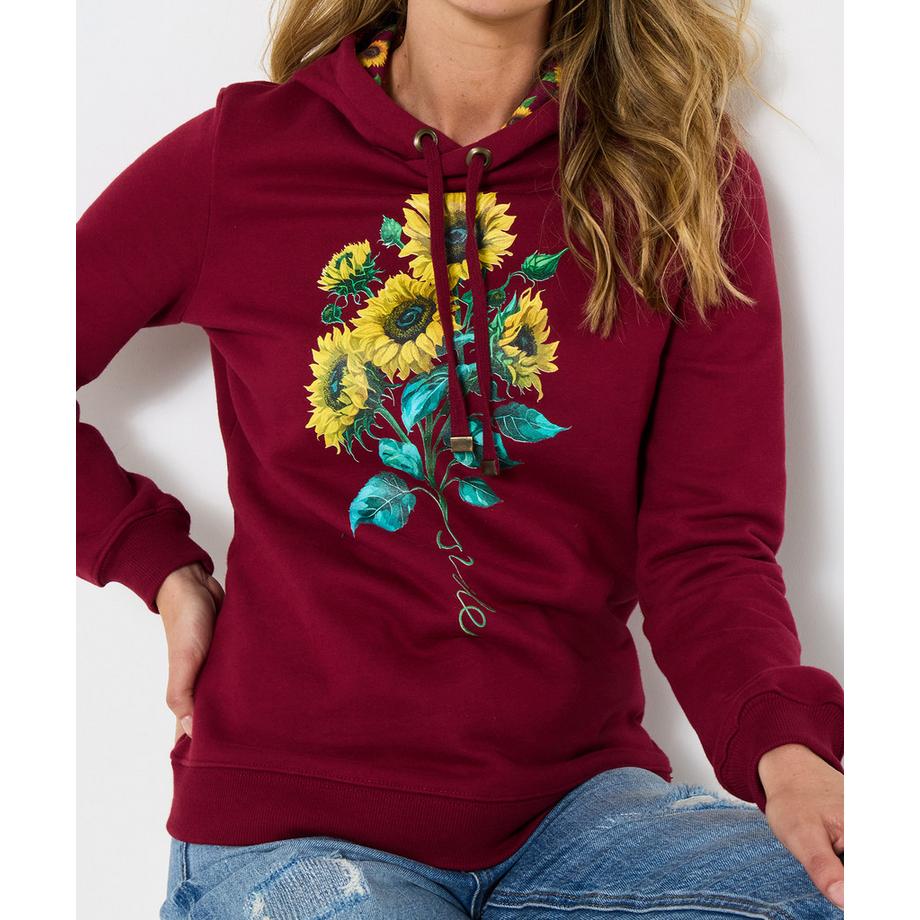 Joe Browns Hoodie mit Sonnenblumen-Print  