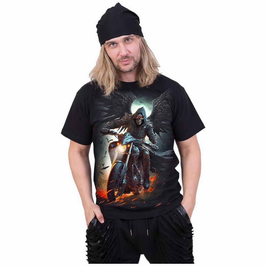 Spiral  T-ShirtMotiftyle Imprimé Au Dos Night Rider 