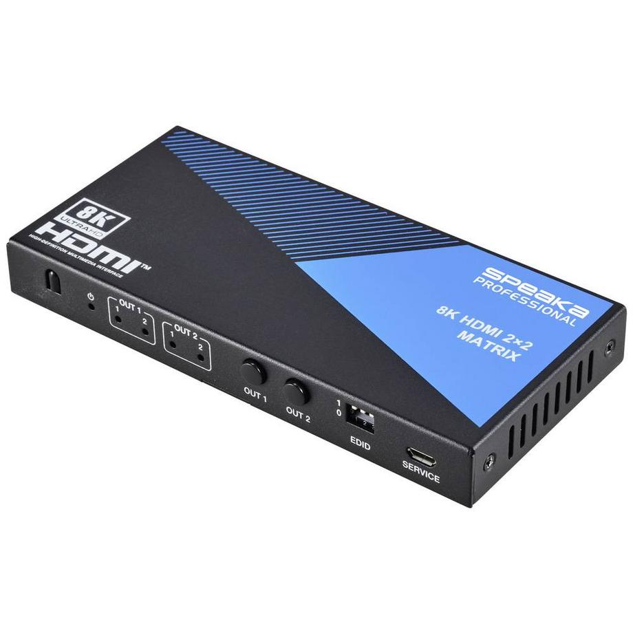 SpeaKa Professional  Speaka Professional 8K HDMI Matrix Switch 2x2 mit Audio Extractor 