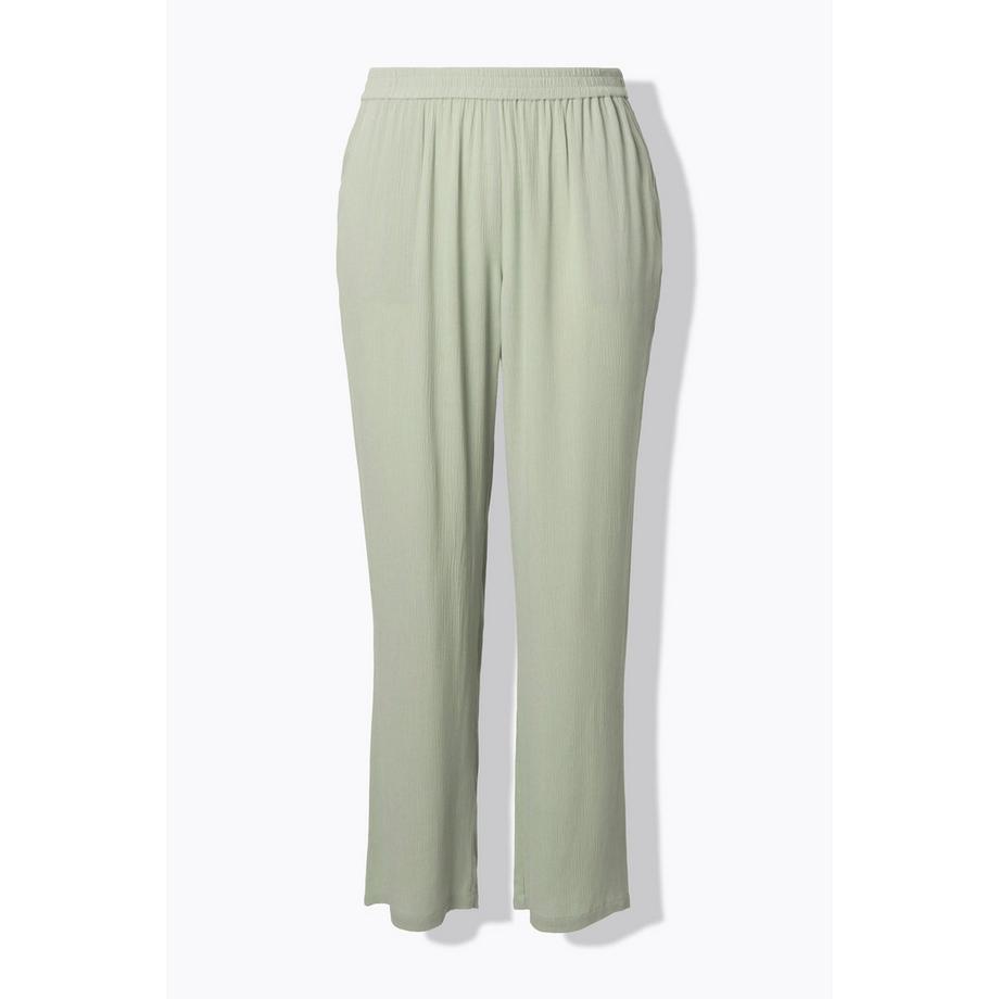 Ulla Popken Pantaloni Rose gamba ampia vita elastica crêpe di viscosa  