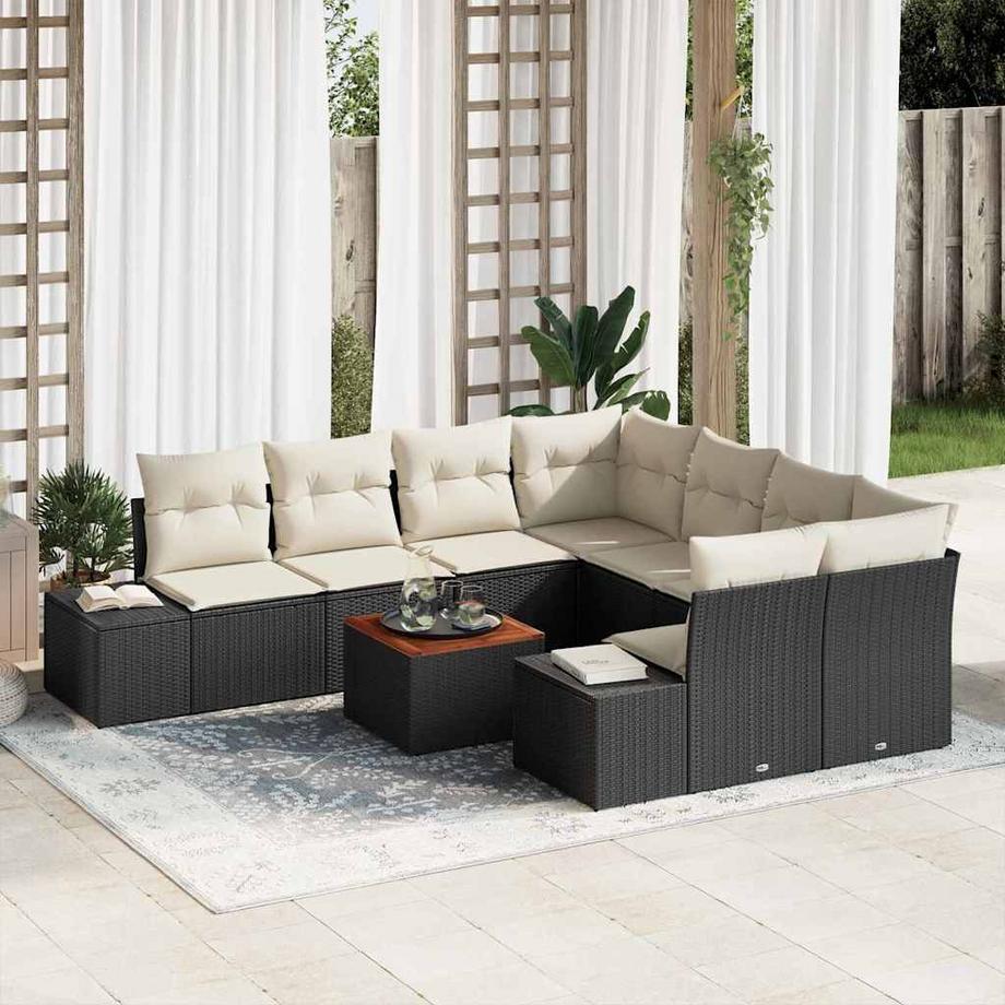 VidaXL Set Divano da Giardino Polyrattan  