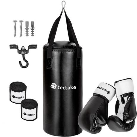 Tectake  1 Sac de Frappe, 2 Gants de Boxe, 2 Bandages de Protection 