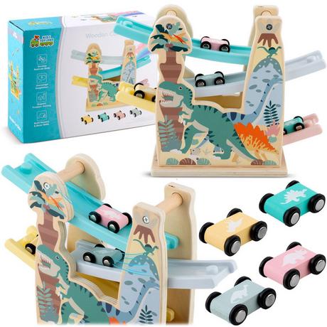 B2X  Giocattolo scivolo in legno con macchinine RK-867 Ricokids 