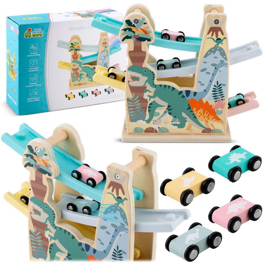 Jouet toboggan en bois avec voitures RK-867 Ricokids