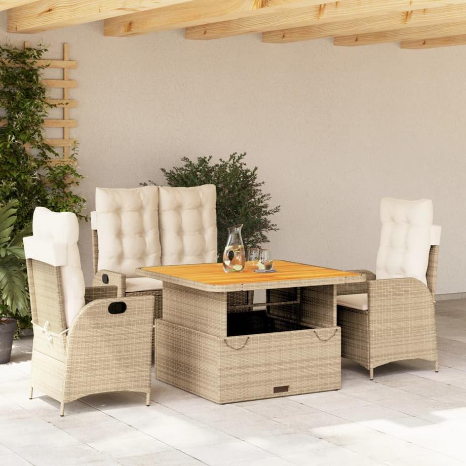 VidaXL Ensemble de salle à manger de jardin rotin synthétique  