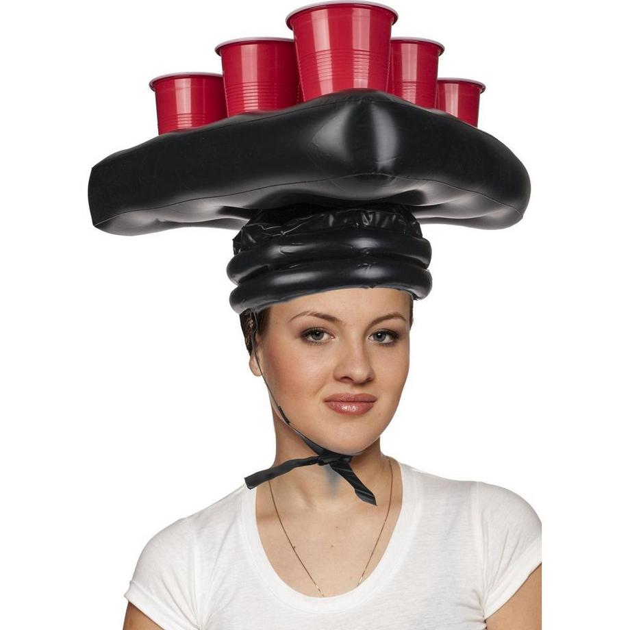 Partyartikel  Aufblasbares Accessoire Beer Pong Helm 