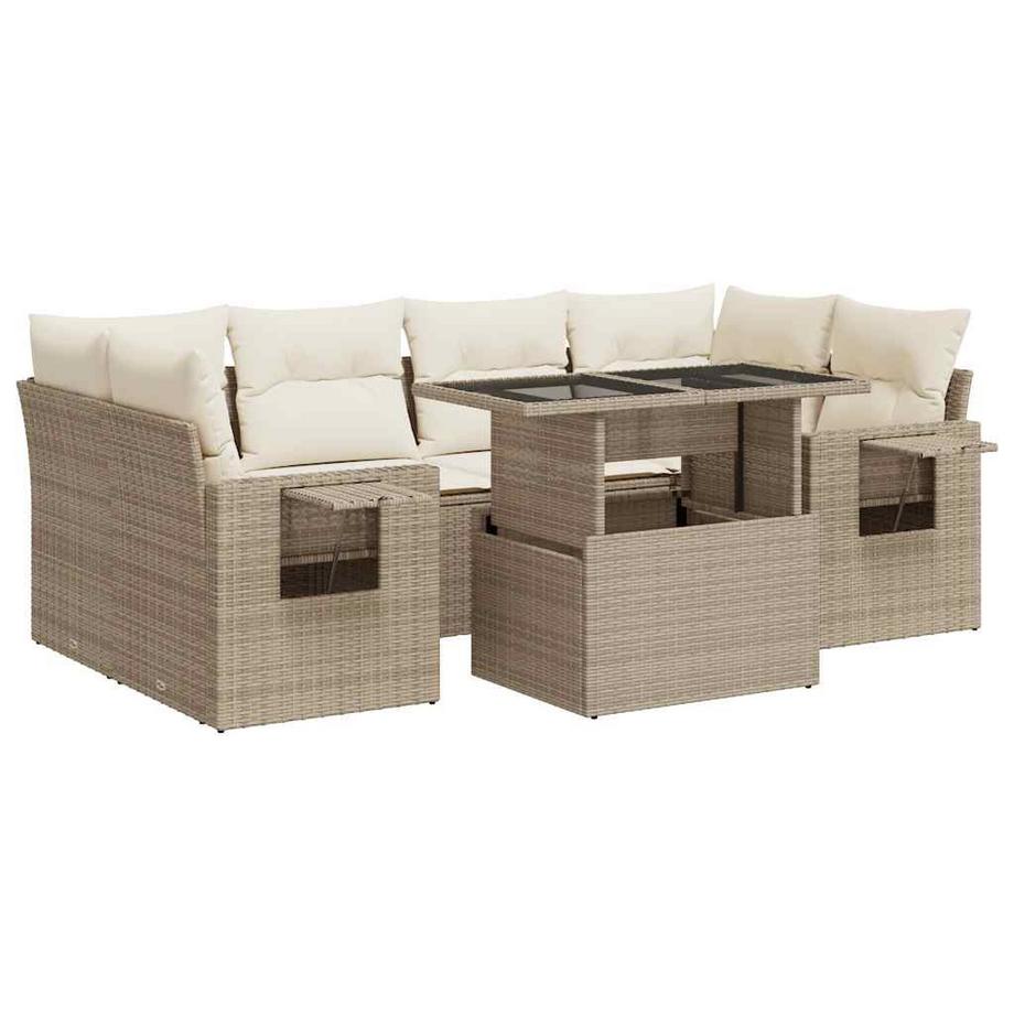 set di divani da giardino Polirattan