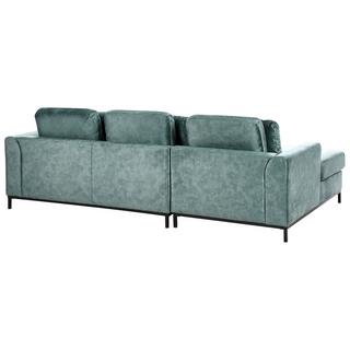 Beliani Rechtsseitiges Ecksofa aus Samtstoff Klassisch OSLO  