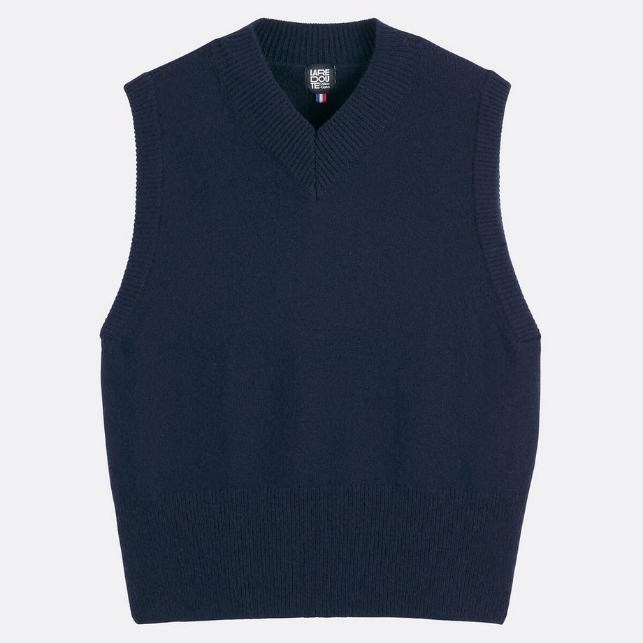 La Redoute Collections Ärmelloser V-Ausschnitt Pullover  