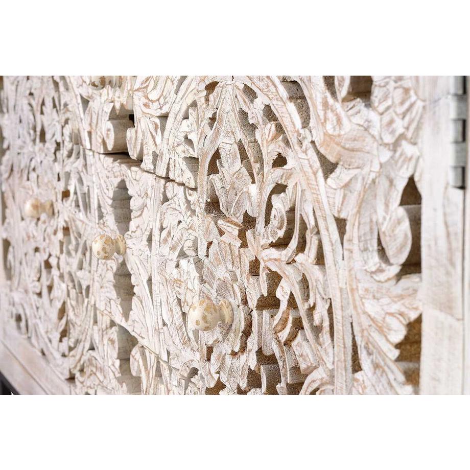 mutoni Sideboard Mykonos mangue vintage blanc 150  