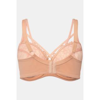 Ulla Popken  Reggiseno con ferretto, ricami e coppa C-F 