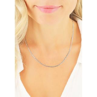 MUAU Schmuck  Collier Stäblipanzer Weissgold 750, 2.4mm, 42cm 