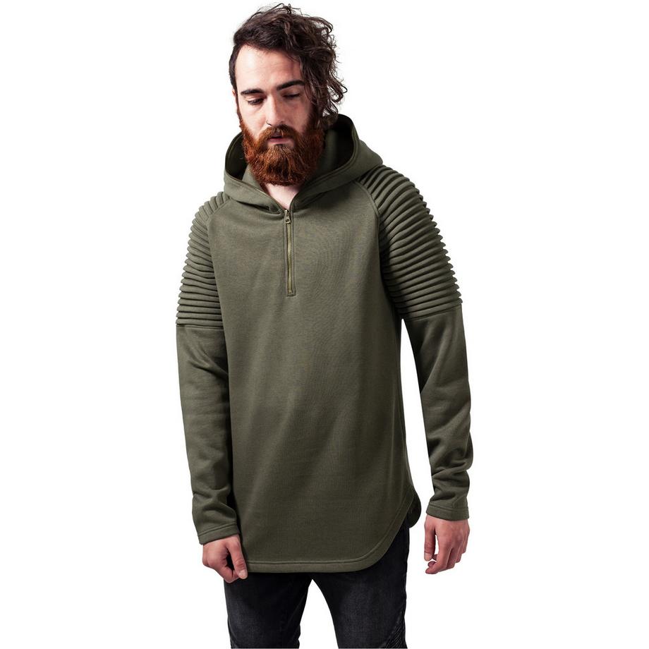 URBAN CLASSICS Pleat Sleeve Terry Kapuzenpullover  