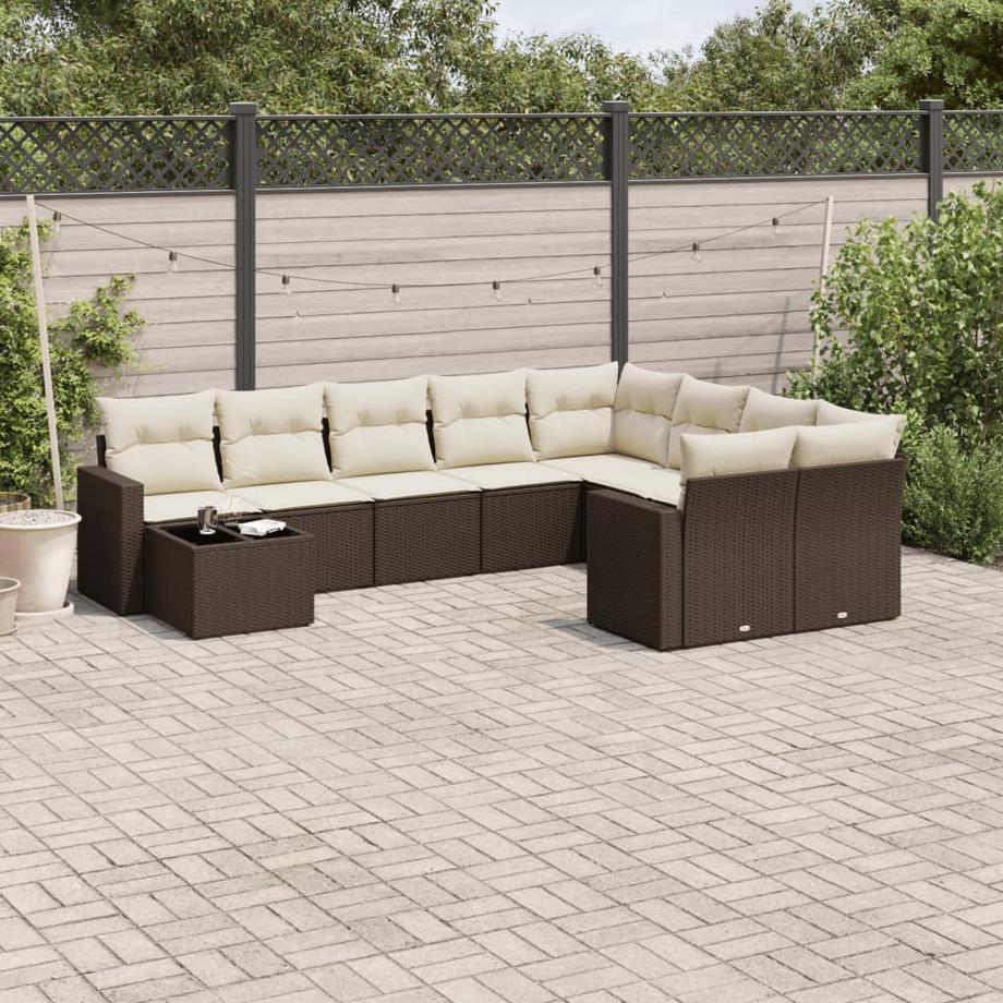 VidaXL set divano da giardino Polirattan  