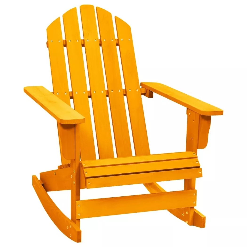 VidaXL - Chaise à bascule de jardin bois, One Size, Orange