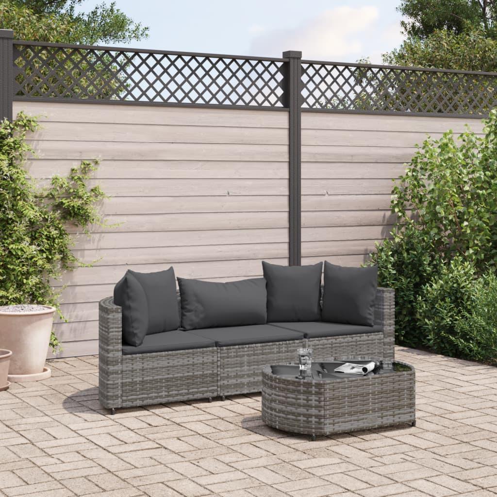 VidaXL set salotto da giardino Polirattan  