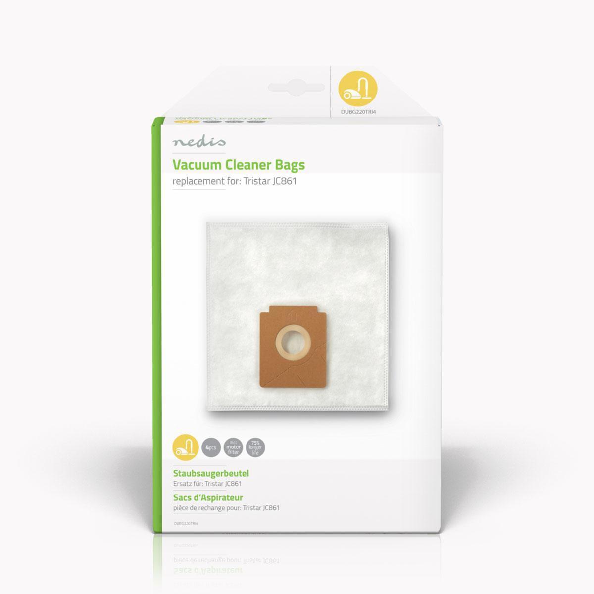 Nedis Sacchetto per aspirapolvere | 4 pz. | Sintetico | Più venduto per: Tristar JC861 | Bianco  