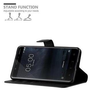 Cadorabo  Housse compatible avec Nokia 5 2017 - Coque de protection avec fermeture magnétique, fonction de support et compartiment pour carte 