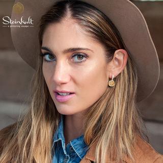 Steinkult  boucles d'oreilles avec des cristaux taillés "Dana" 