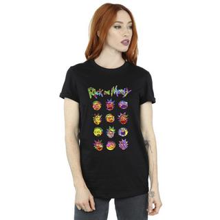 Rick And Morty  Tie Dye Faces TShirt 