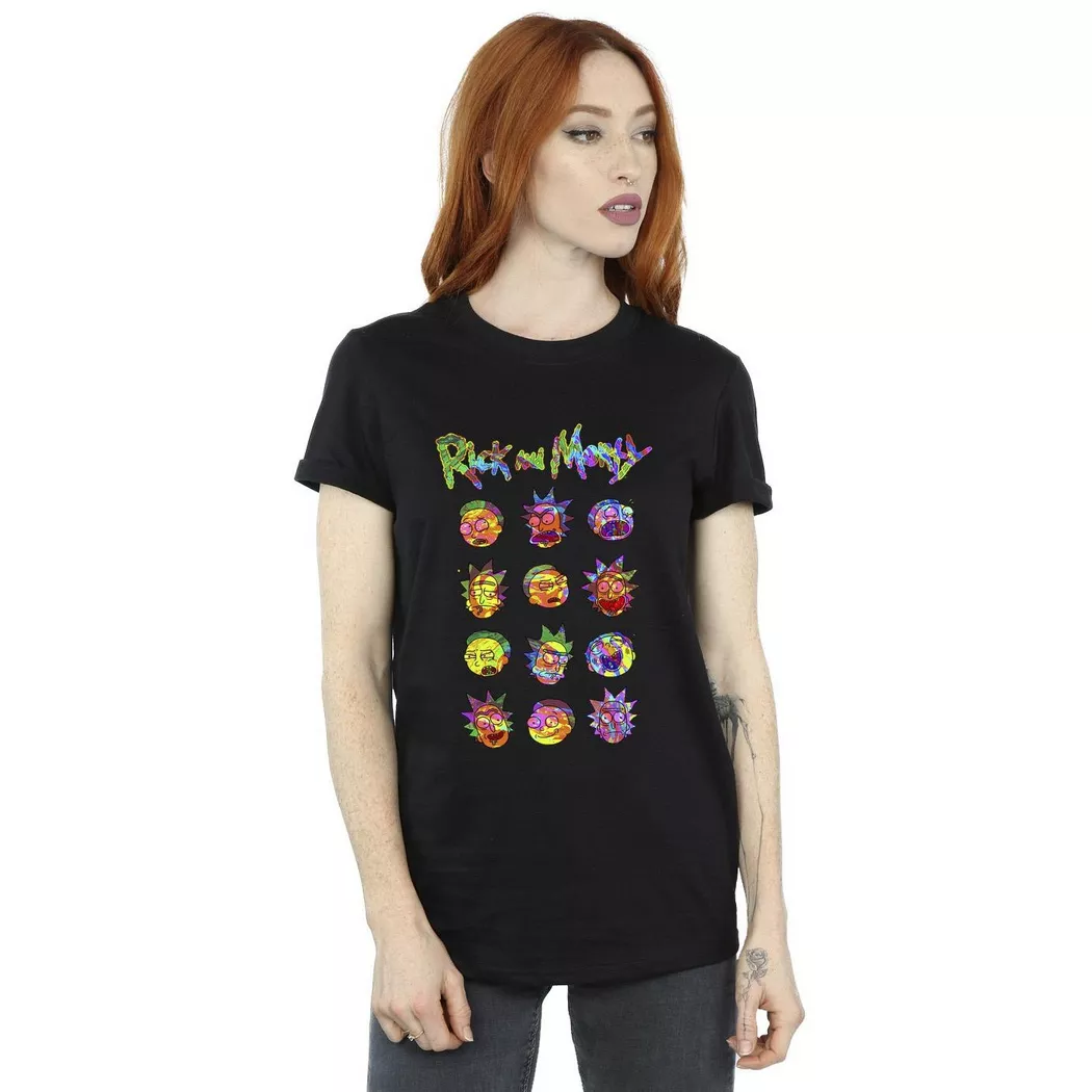 Rick And Morty - TShirt, für Damen, Schwarz, Größe S