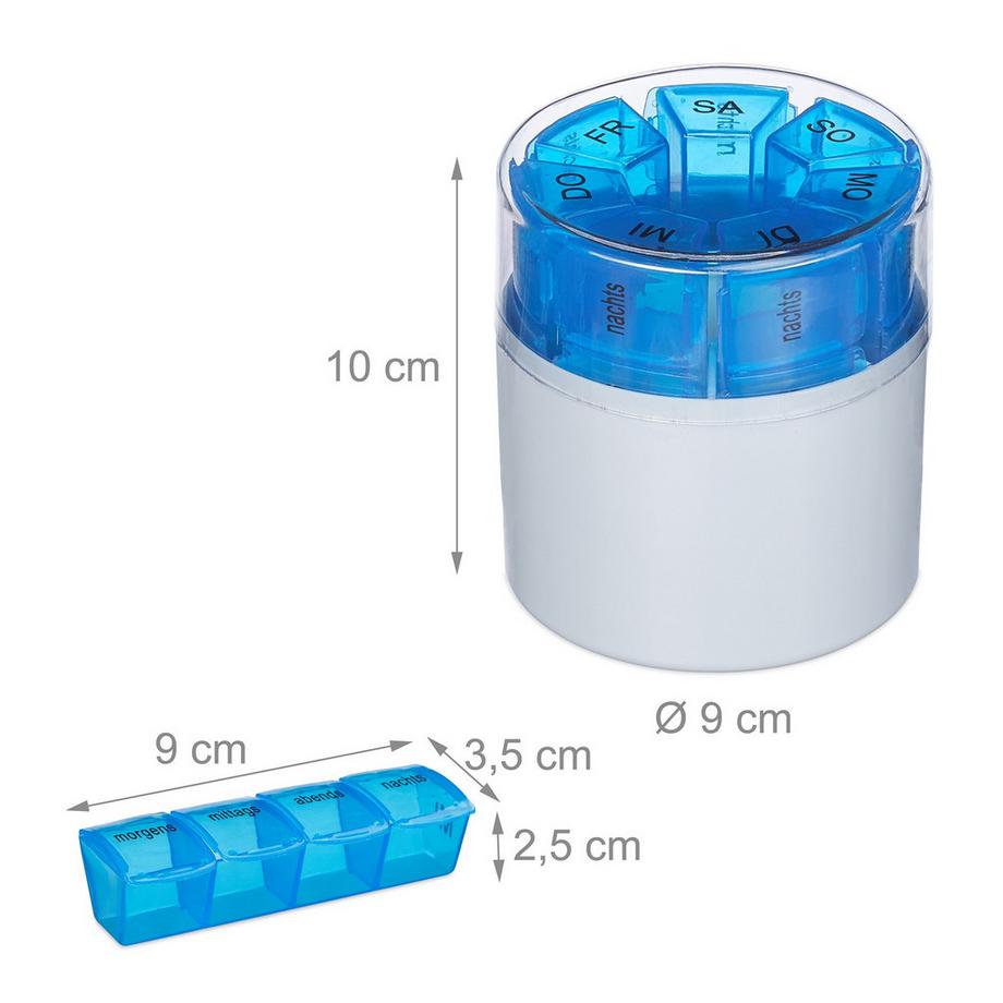 B2X Tablettenbox 7 Tage 4 Fächer  