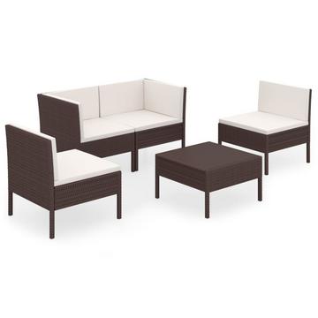 Garten-sofagarnitur poly-rattan