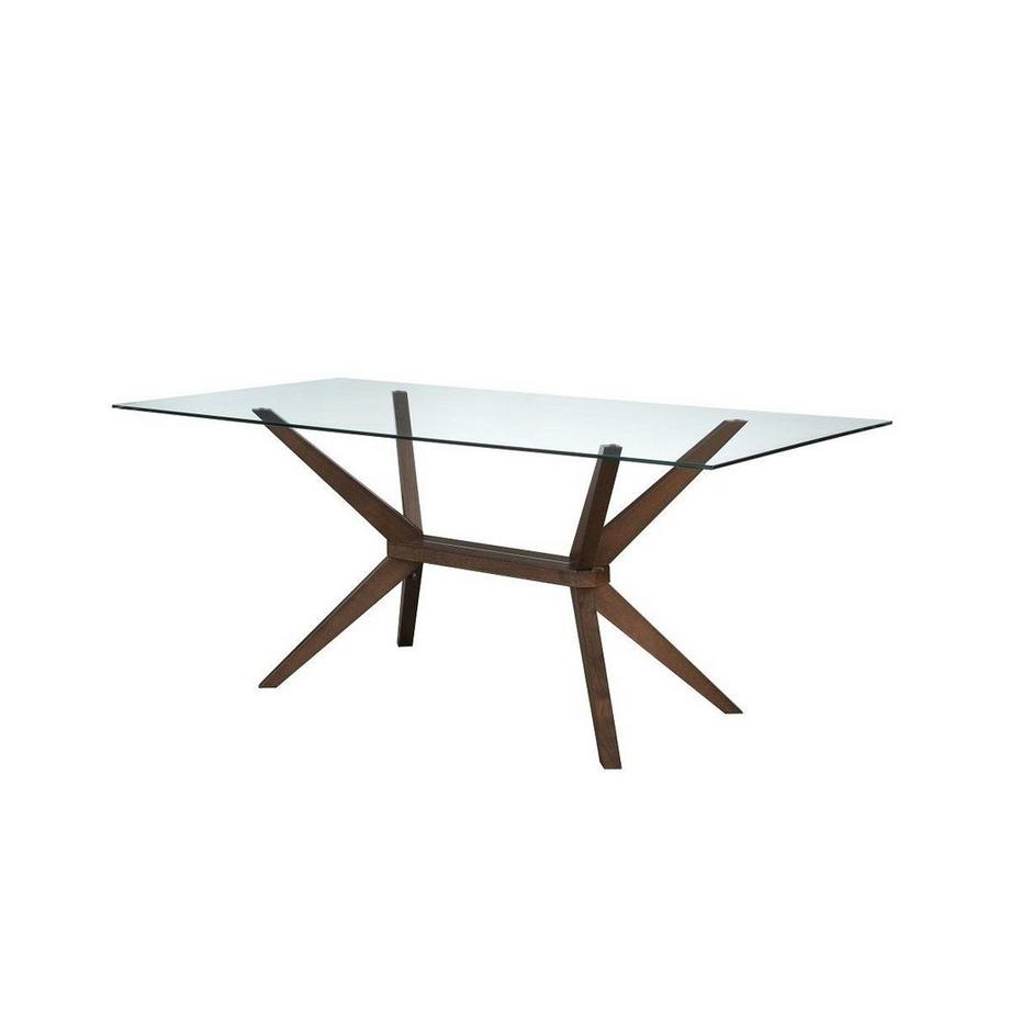 Vente-unique  Ensemble table + 4 chaises BELINDA Hêtre Noyer 