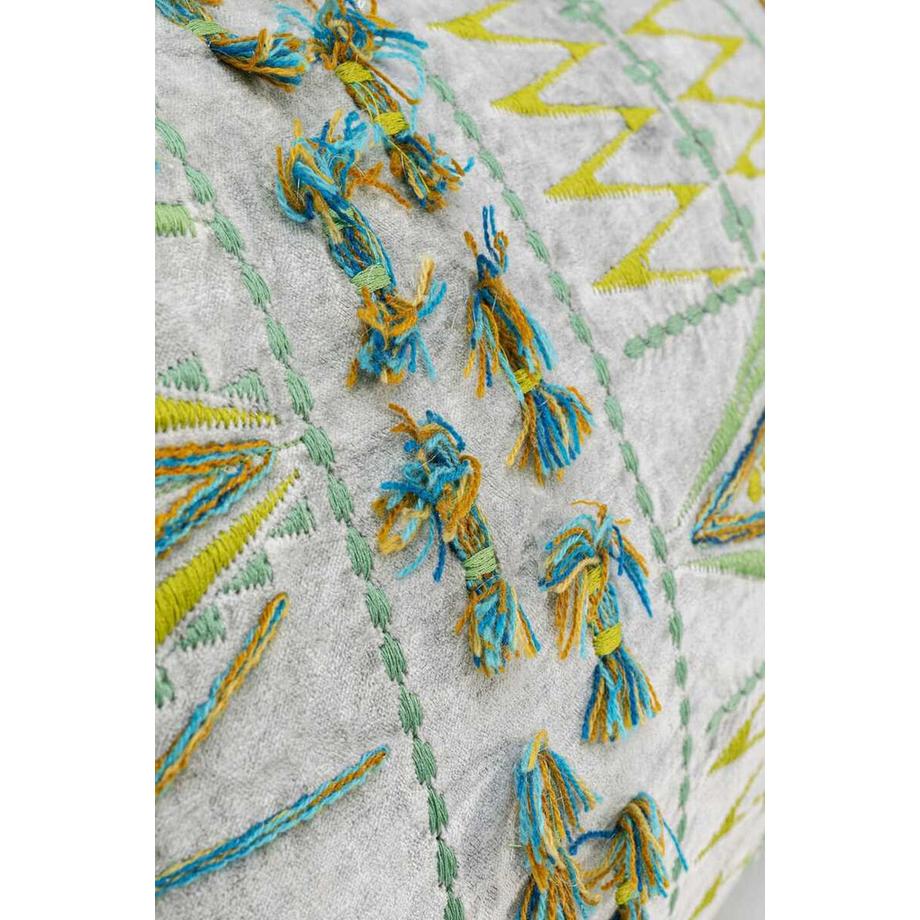 KARE Design Coussin Desna Patchwork vert 60x35  