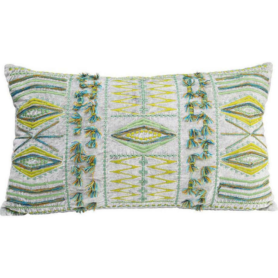Coussin Desna Patchwork vert 60x35