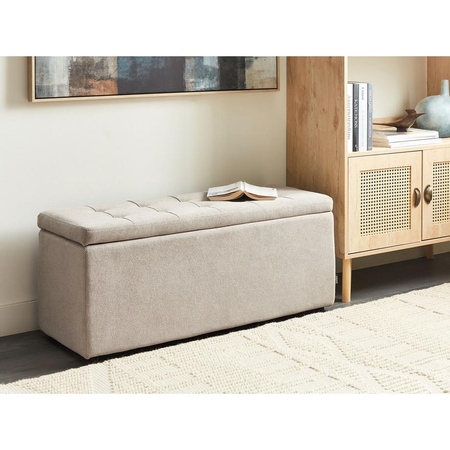 Beliani Pouf de rangement en Tissu  OREM  