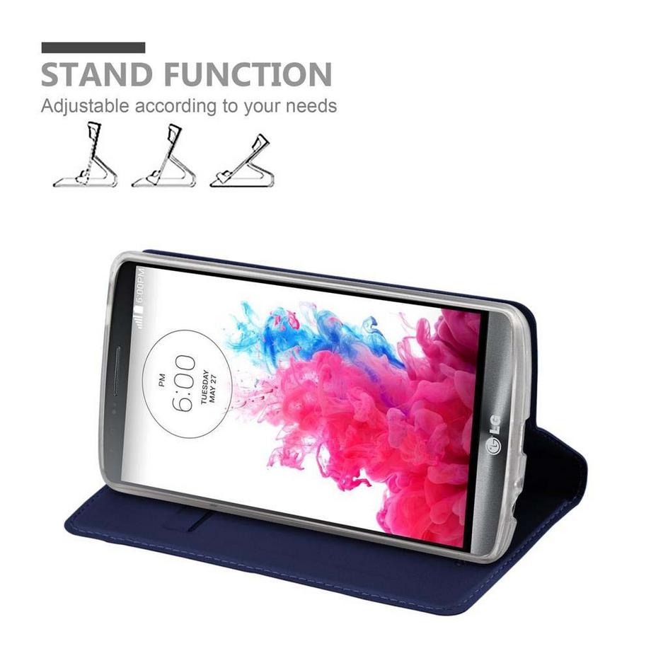 Cadorabo  Housse compatible avec LG G3 - Coque de protection avec fermeture magnétique, fonction de support et compartiment pour carte 