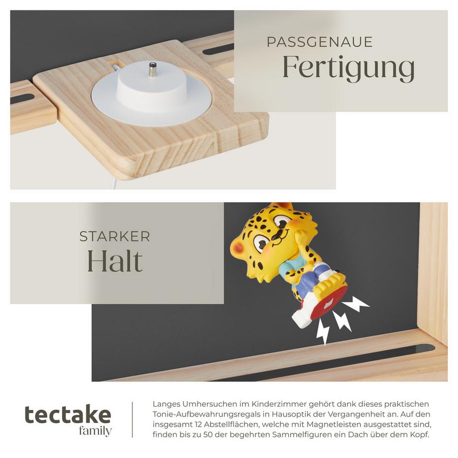 Tectake Scaffale da parete Mylittle Story per fino a 50 Tonies  