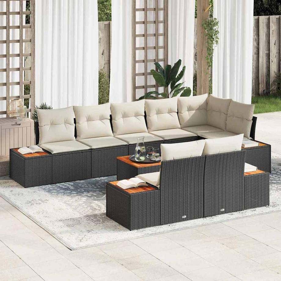 VidaXL Canapé d’extérieur poly rattan  